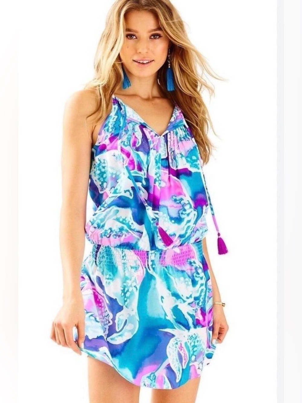 Lilly Pulitzer Silk Minda Dress in Purple Opal Swell aquainted xs